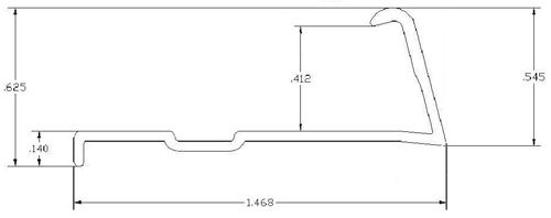 A drawing of the side of a car.