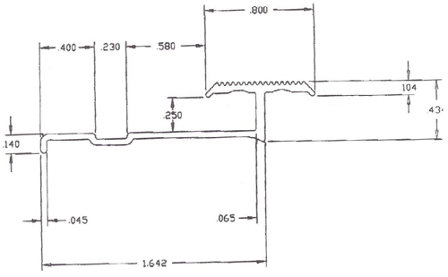 A drawing of the dimensions of a wall.