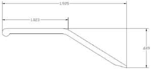 A drawing of the side of a building.