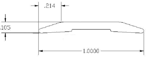 A drawing of the length of a piece of metal.