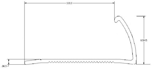 A drawing of a long strip of paper.