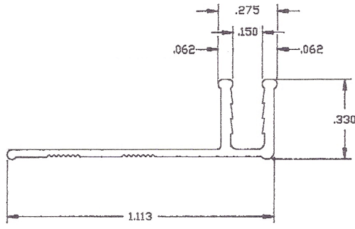 A drawing of the bottom section of a building.