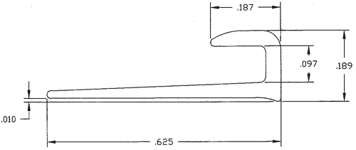 A drawing of the side view of an airplane.