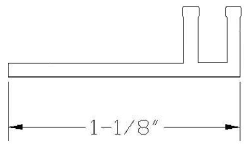A drawing of the length of a bar.