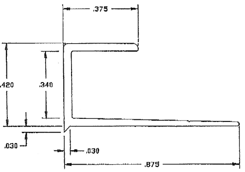 A drawing of the corner of a building.