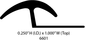 Rubber bumper diagram with dimensions labeled.
