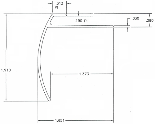 A drawing of the side of a car.