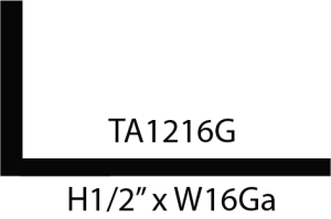 Metal sheet with dimensions and gauge label.