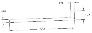 A drawing of two lines with numbers on them.