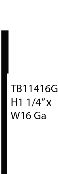 Metal bracket with product dimensions and code.
