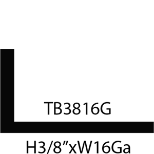 Steel angle bracket dimensions and model number.