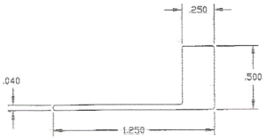 A drawing of the side of a building.