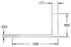 A drawing of the corner of a building.