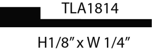 TLA1814 diagram with dimensions labeled.