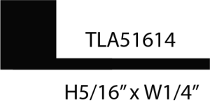 L-shaped metal bracket with dimensions and code.