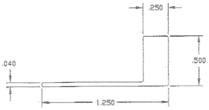 Technical drawing with dimensions and measurements.