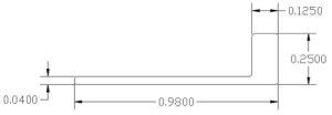 Technical drawing with precise measurements.