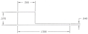 Technical drawing with dimensions and measurements.