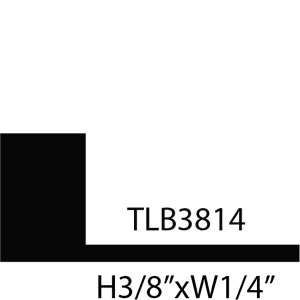 Profile view of baseboard molding design.