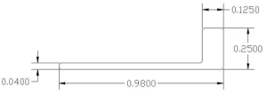 Technical drawing with dimensions and measurements.