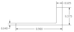 Technical drawing with dimensions and measurements.