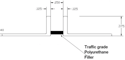 A drawing of the side of a building.