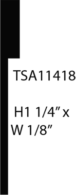 Text: TSA11418 H1 1/4" x W 1/8
