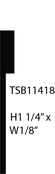 Silhouette of a key with measurements.