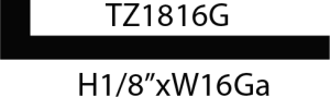 Text: TZ1816G, H1/8”xW16Ga.